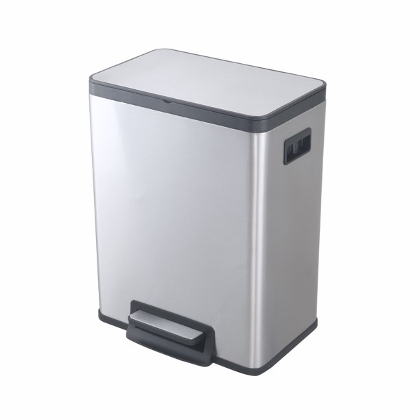 Better Homes & Gardens 10.5 gal Stainless Steel Rectangle Kitchen Garbage Can