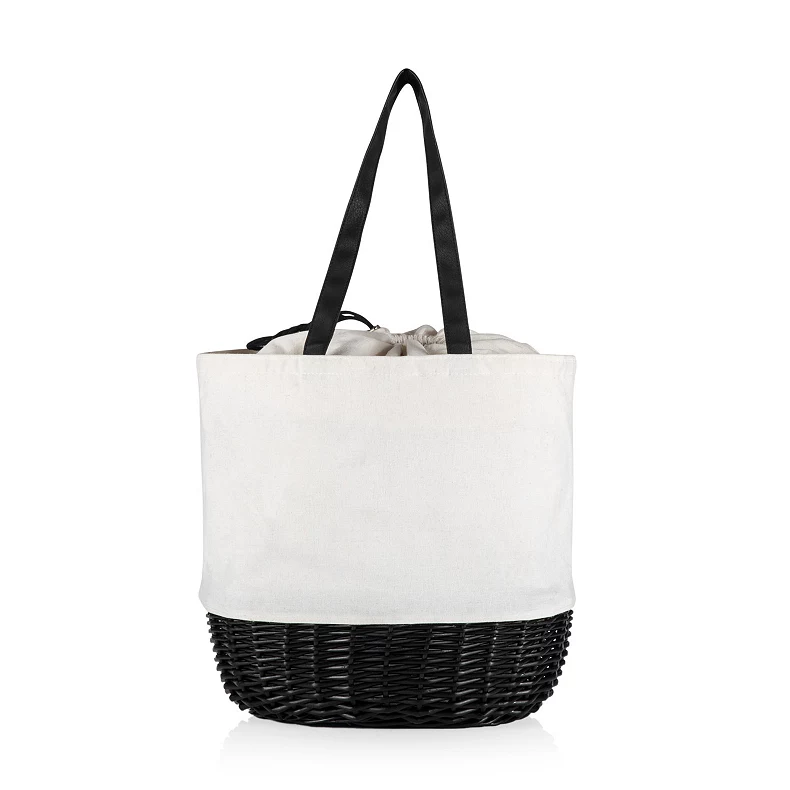 Picnic Time Coronado Canvas & Willow Basket Tote