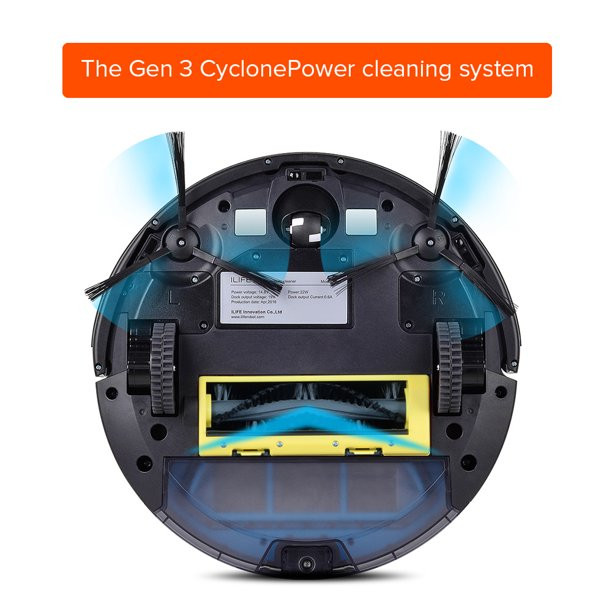 ILIFE A4s-W. Robot Vacuum Cleaner. Roller Brush. Hardfloor and Low-pile Carpets