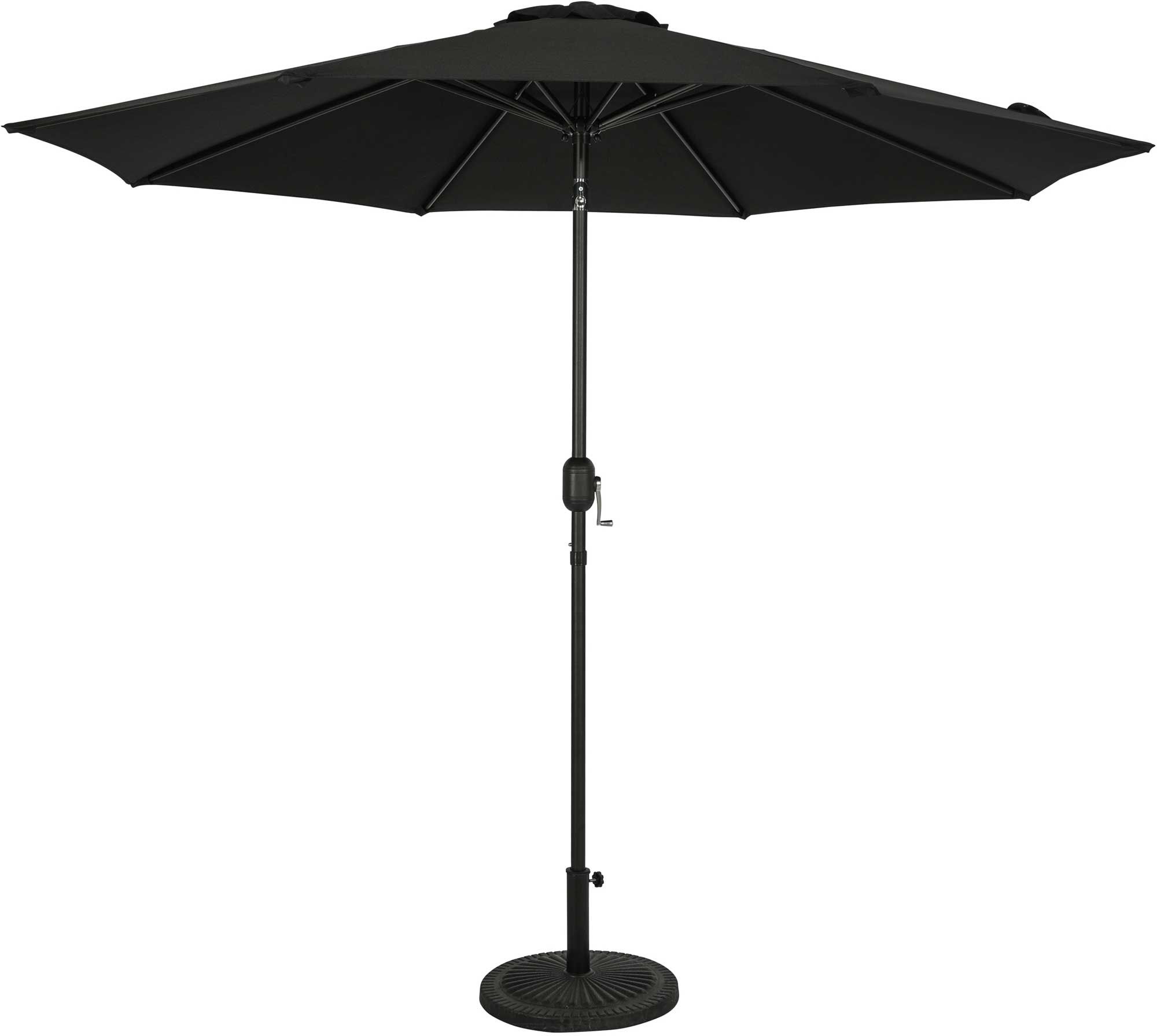 Island Umbrella Blue Wave Trinidad II 9 ft. Octagon Market Umbrella. Black