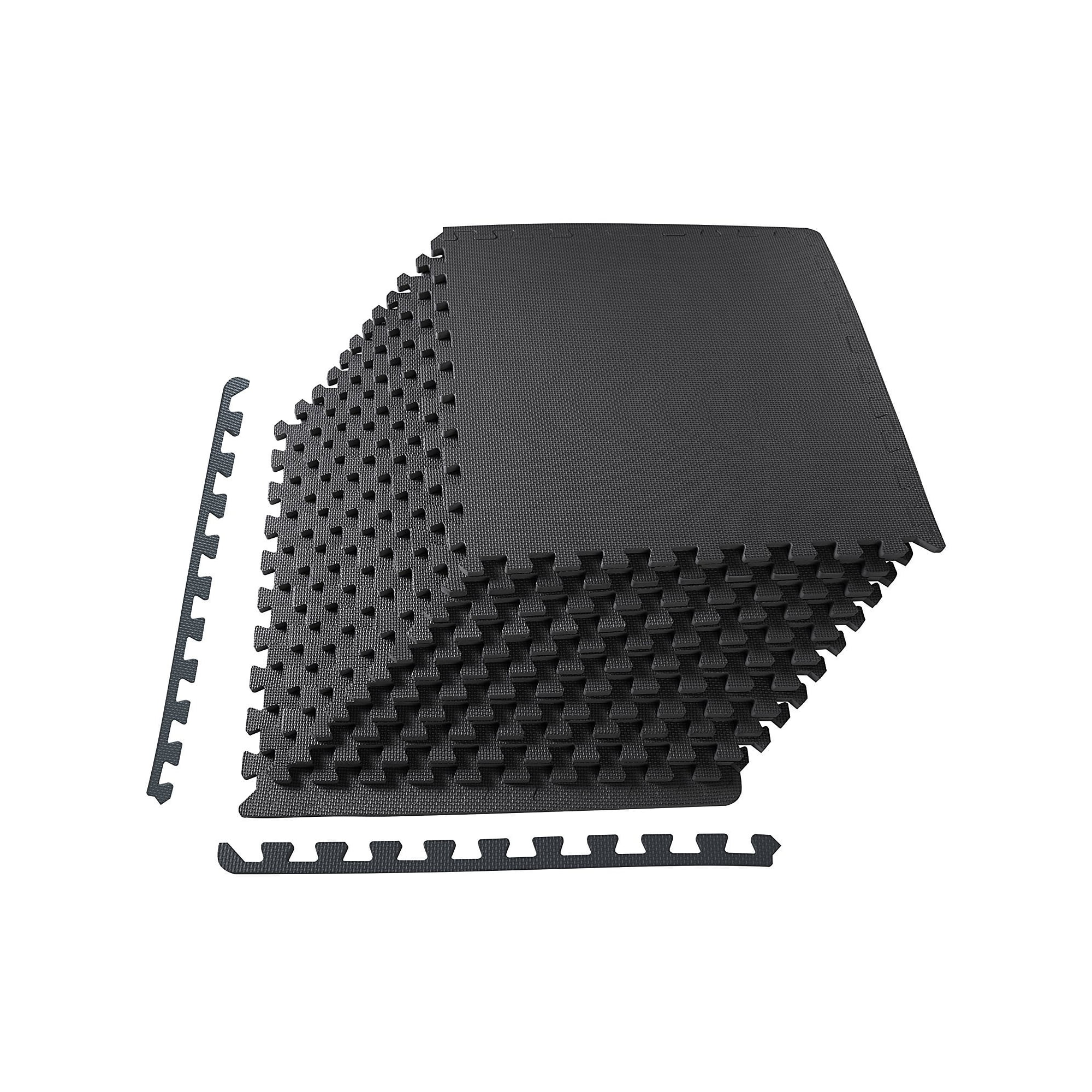 BalanceFrom 1/2 In. Thick Flooring Puzzle Exercise Mat with High Quality EVA Foam Interlocking Tiles. 12 Piece. 48 Sq.Ft.