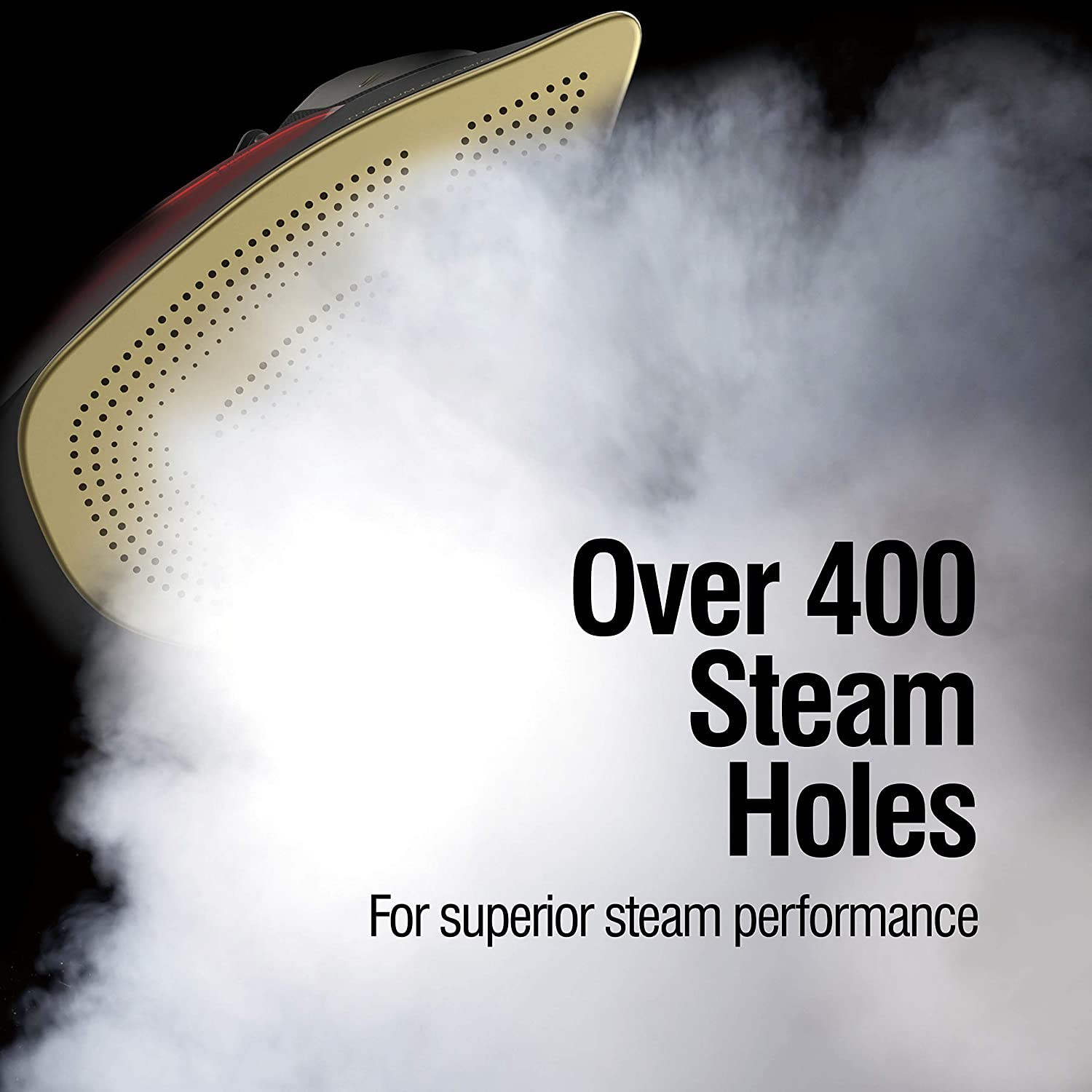 CHI 1700 Watts Retractable Cord Steam Iron with Titanium Infused Ceramic Soleplate. Gold (13116)