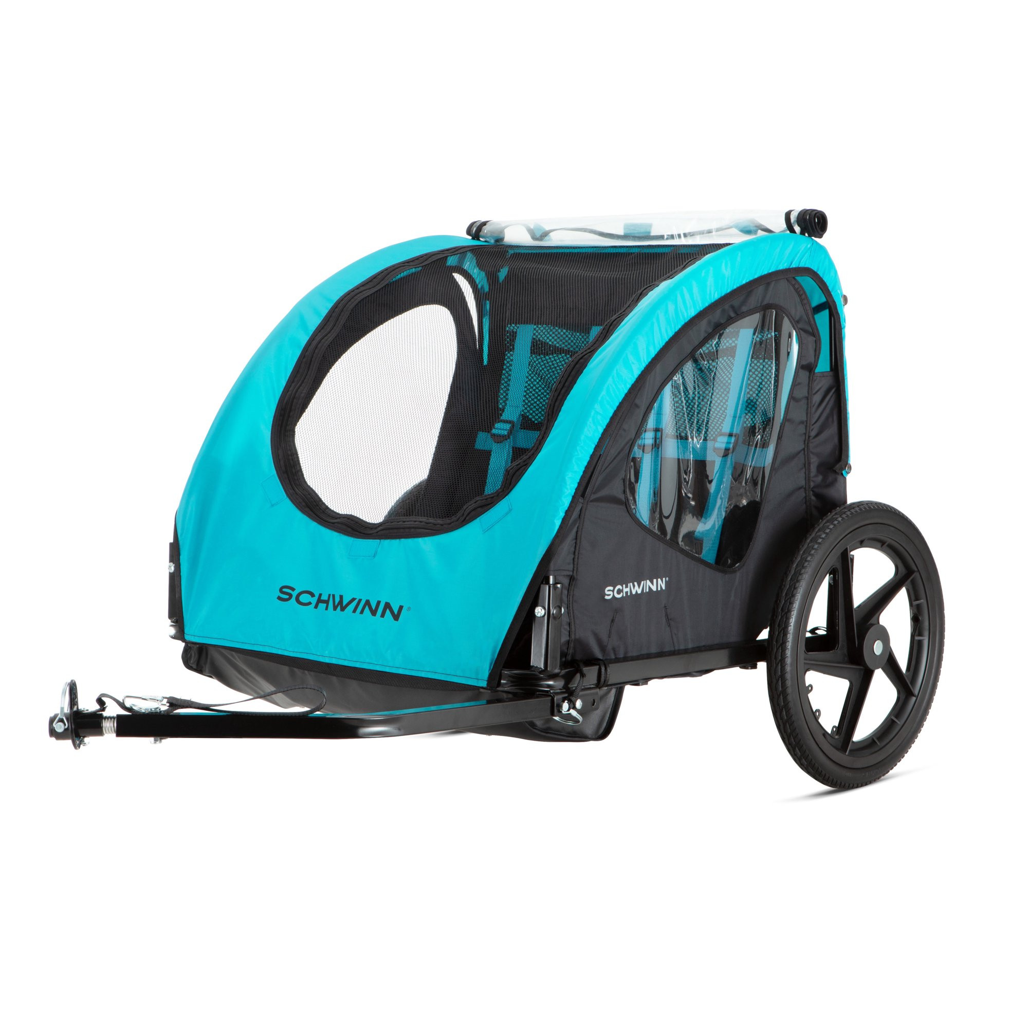 Schwinn Shuttle Foldable Bike Trailer. 2 Passengers. Teal/ Black