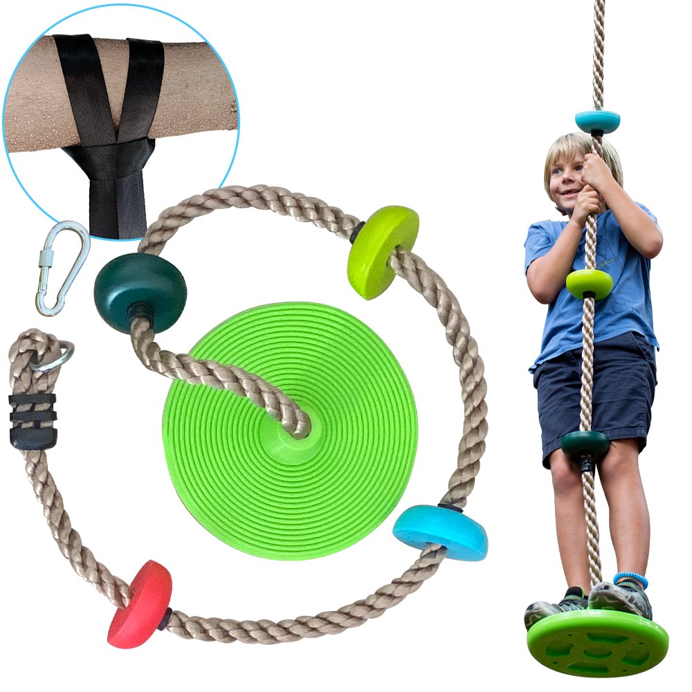 Jump Tastic Trampoline Climbing Rope For Kids. 6.5ft Safe Durable Bold Rope Swing