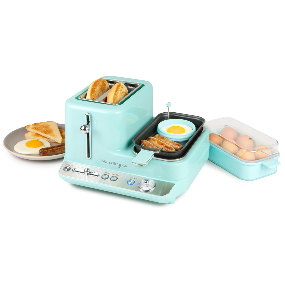 Nostalgia Retro 3-In-1 Breakfast Station. Aqua