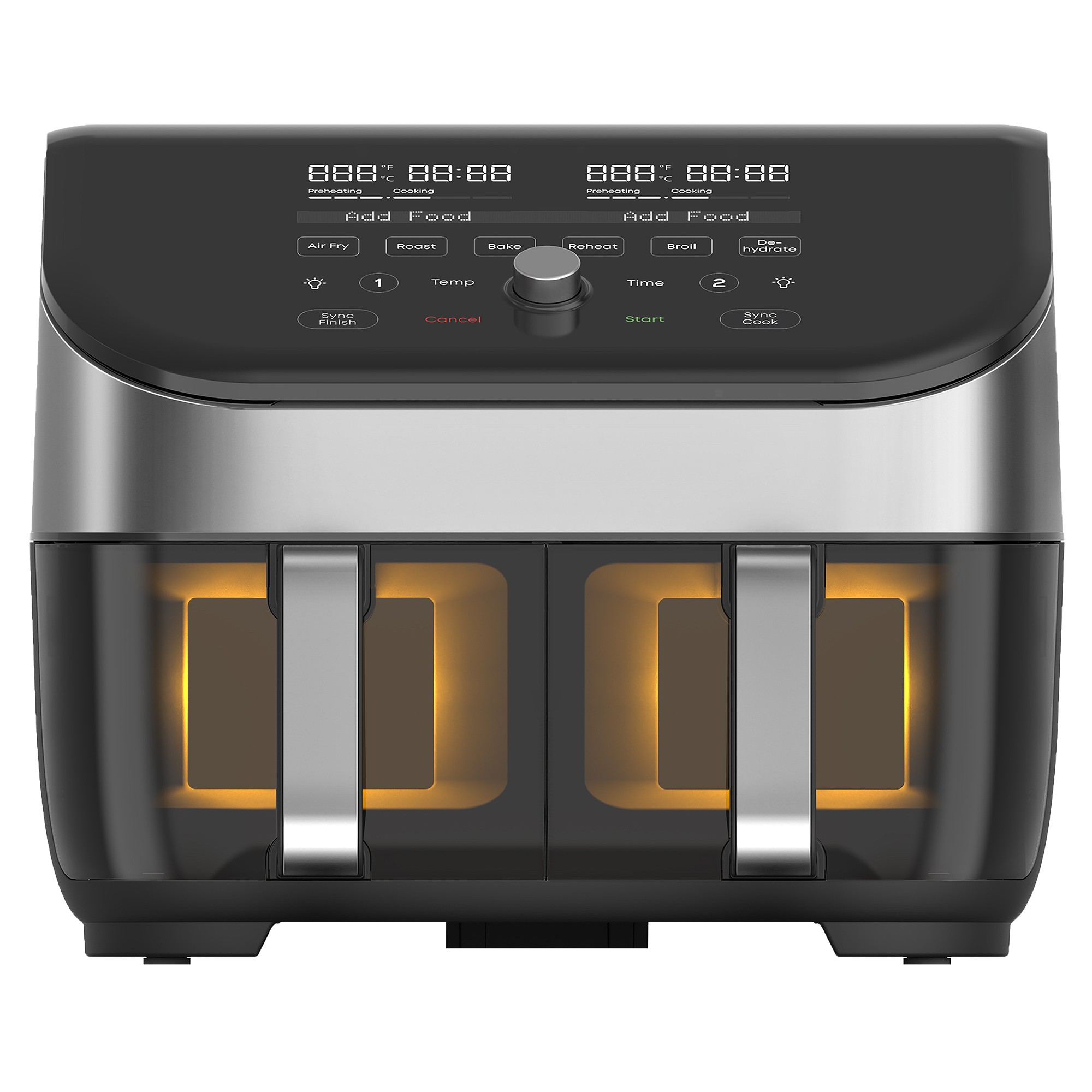 Instant Vortex 8-Qt. Plus Dual ClearCook Stainless-Steel Air Fryer