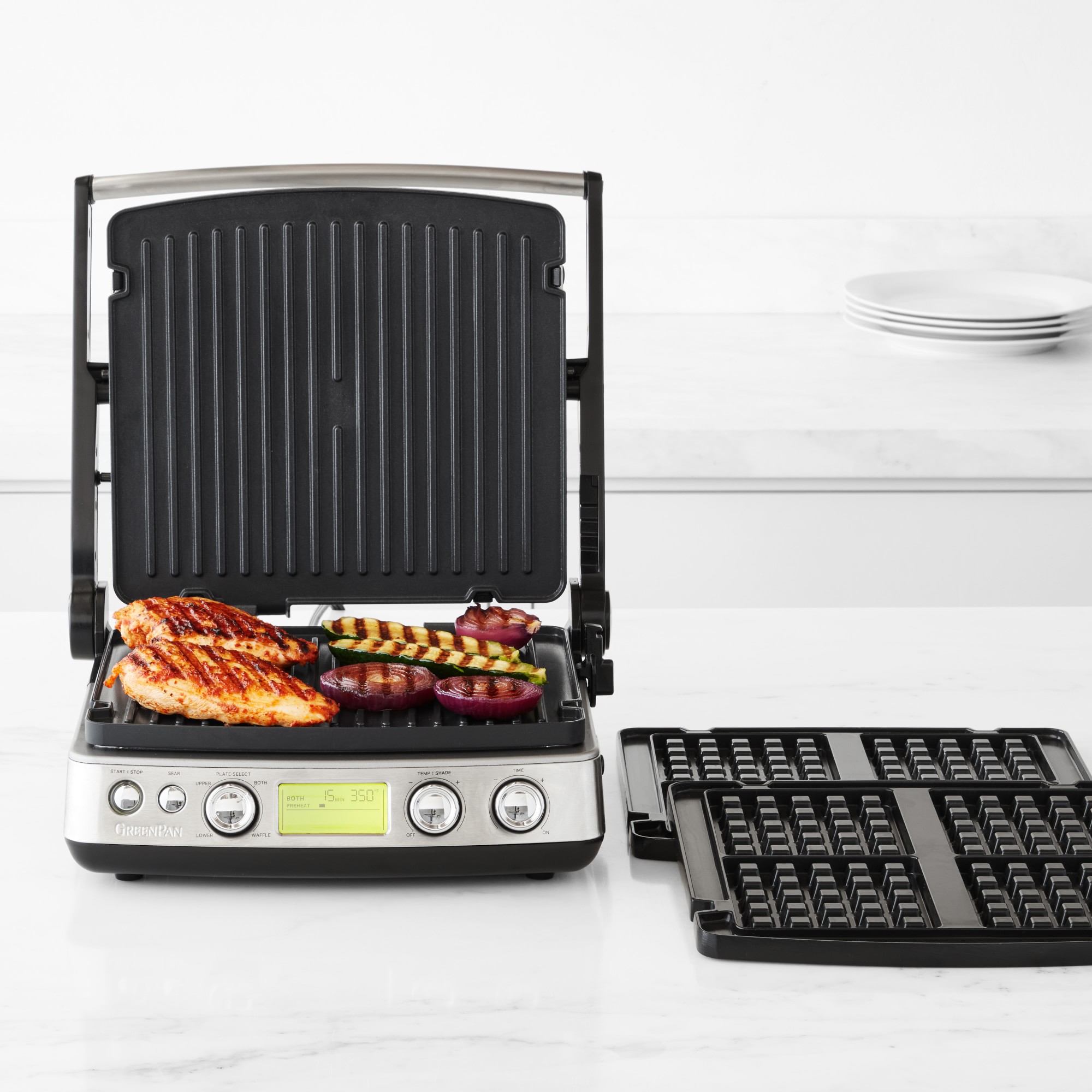 Greenpan Premiere Multi Grill. Griddle. & Waffle Maker