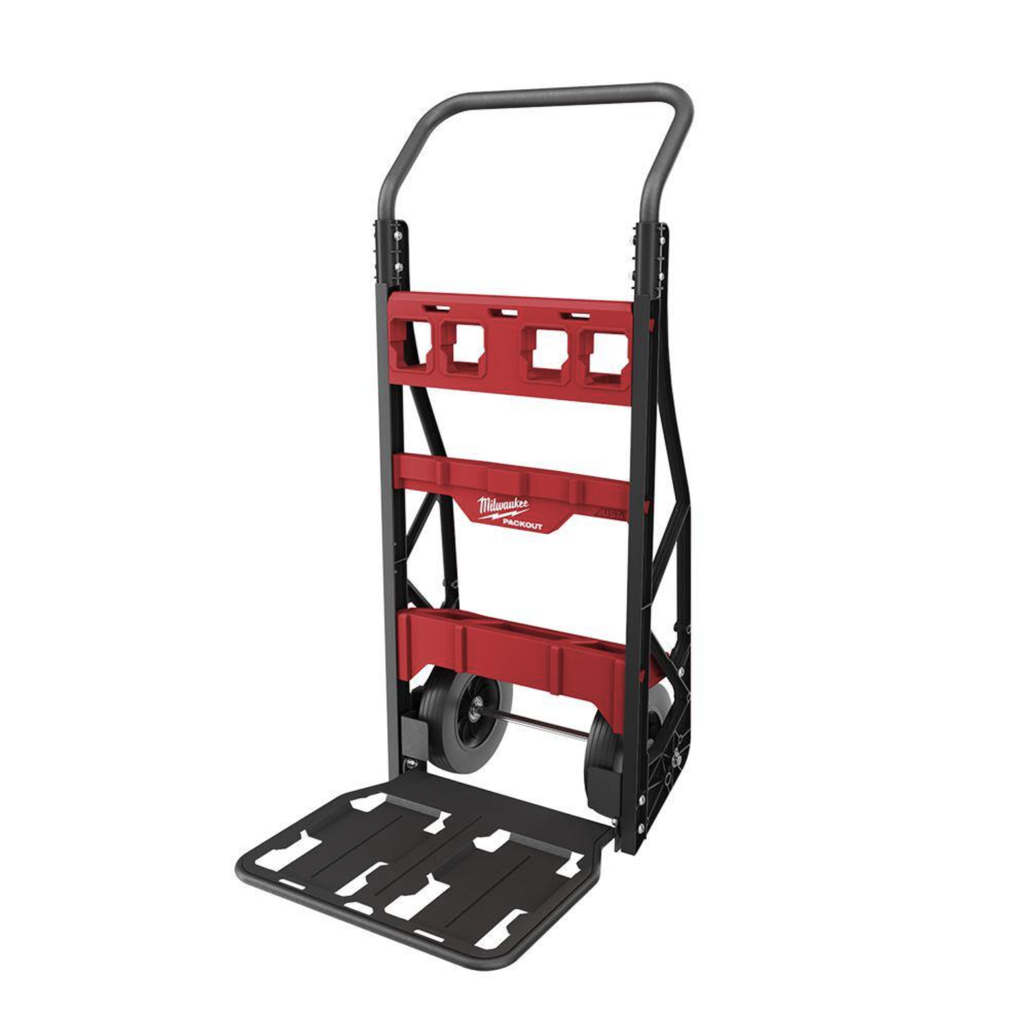 Milwaukee PACKOUT 20 in. 2-Wheel Utility Cart with (1) PACKOUT Tool Storage Crate (48-22-8415-48-22-8440×1)
