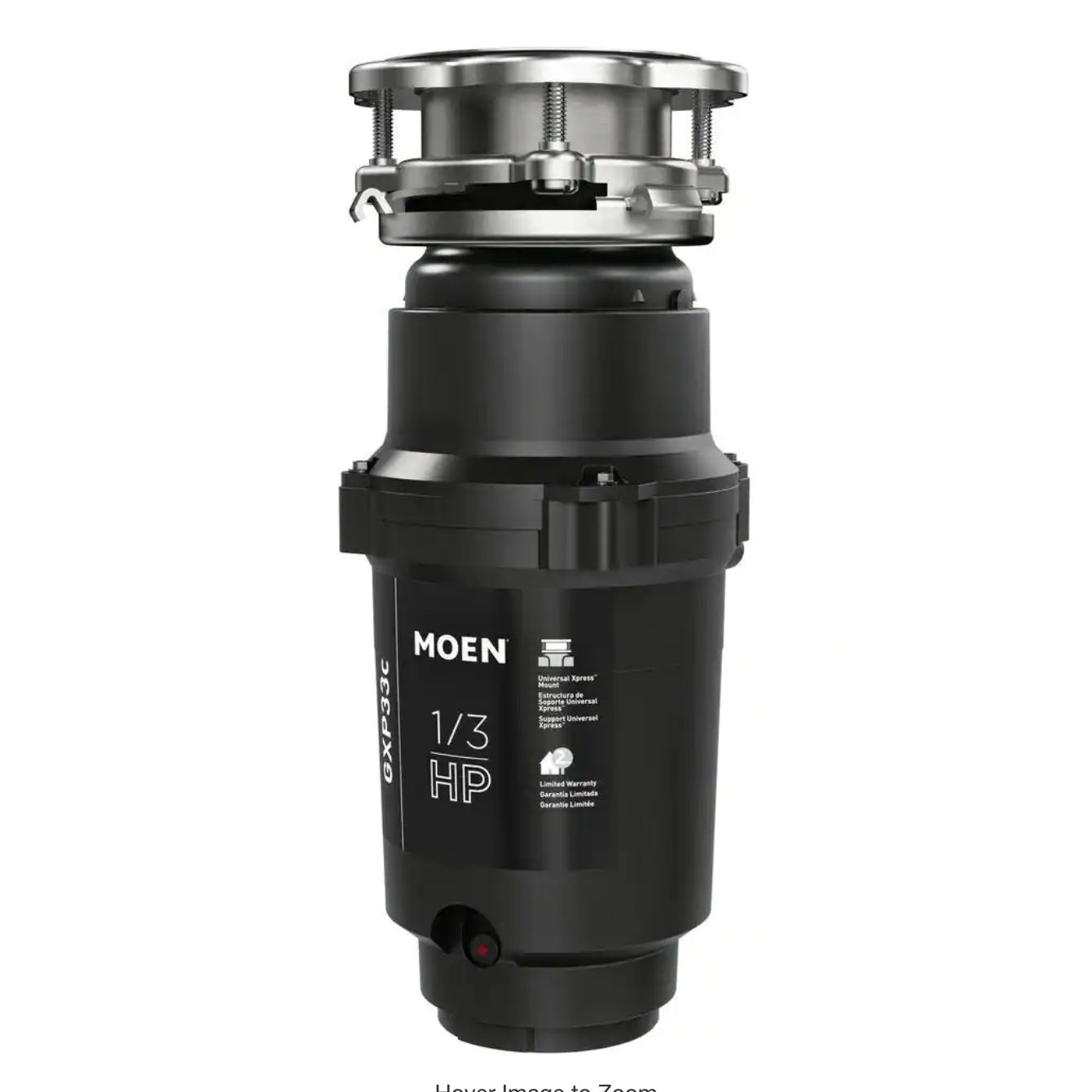 2-Pack Moen Lite Series 1/3 HP Continuous Feed Garbage Disposal with Power Cord and Universal Mount