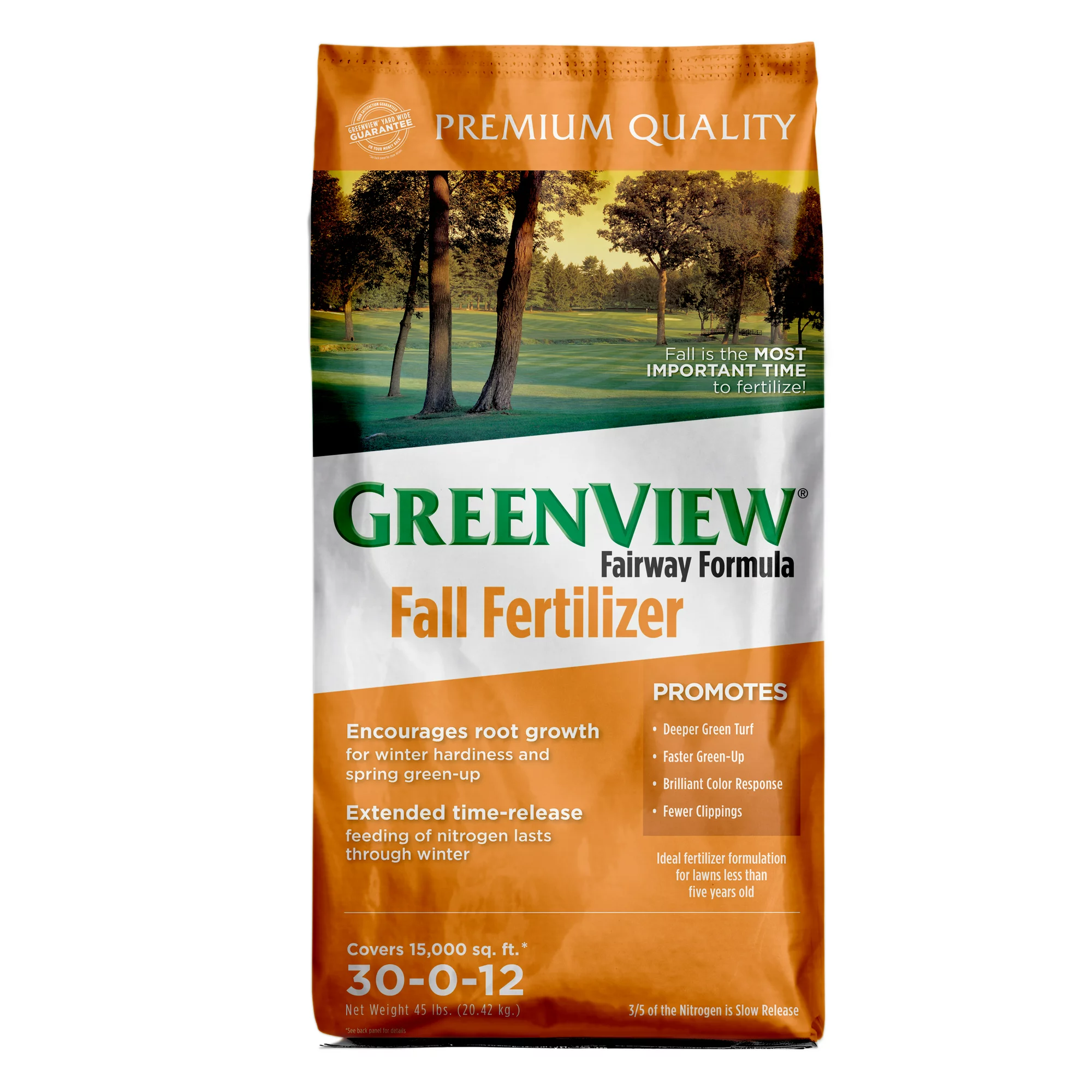 GreenView Fairway Formula Fall Lawn Fertilizer. 45 lb.. Covers 15.000 sq. ft.