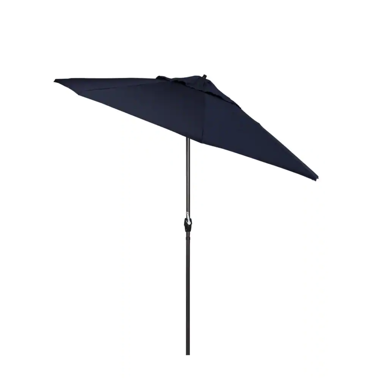 California Umbrella 9 ft. Aluminum Auto Tilt Patio Umbrella in Navy Blue Olefin