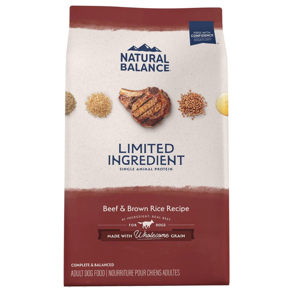 Natural Balance Limited Ingredient Beef & Brown Rice. 24-lb bag