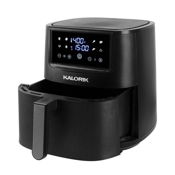 Kalorik 8 Qt Digital Touchscreen Air Fryer With Trivet. Black FT 51503 BK