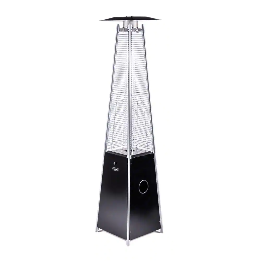 Legacy Heating 40.000 BTU Hammered Black Propane Outdoor Flame Patio Heater