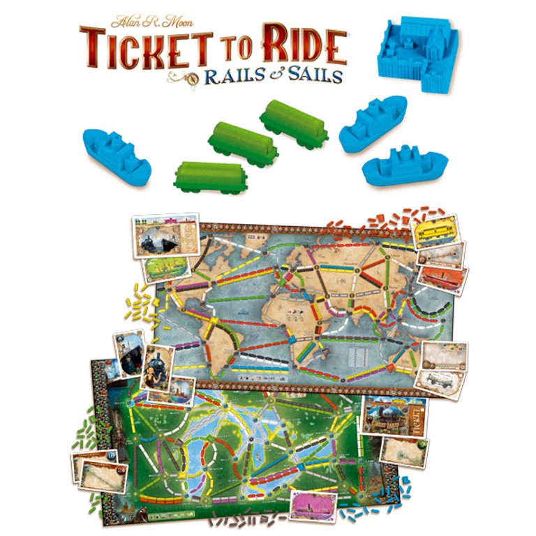 Asmodee - Ticket to Ride: Rails & Sails Strategy Board Game for Ages 10 and Up