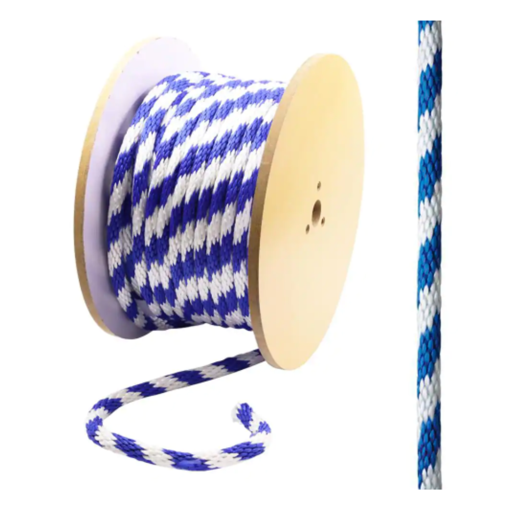 Everbilt 5/8 in. x 200 ft. Polypropylene Solid Braid Rope. Blue and White