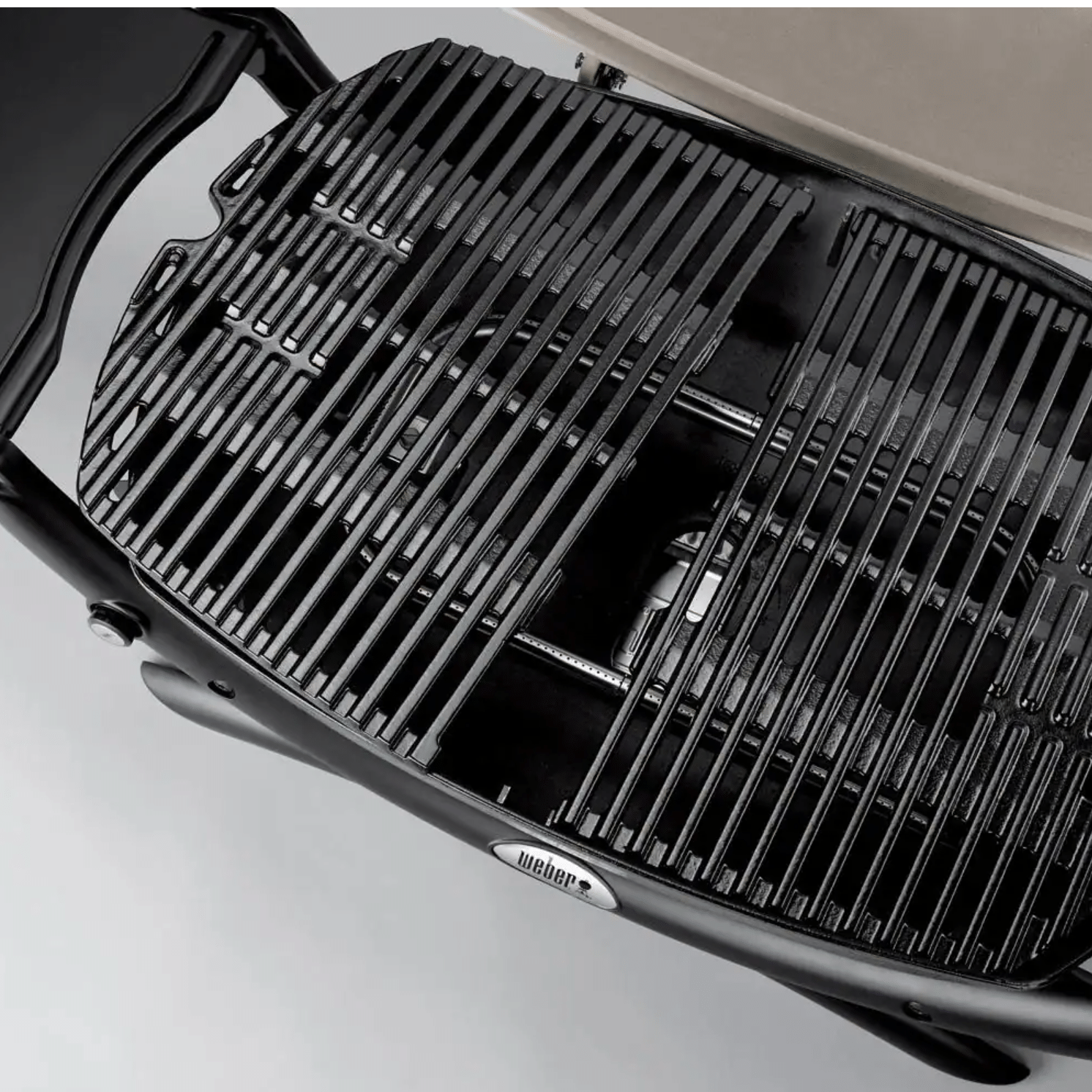 Weber Q 1200 1-Burner Portable Tabletop Propane Gas Grill in Blue with Built-In Thermometer