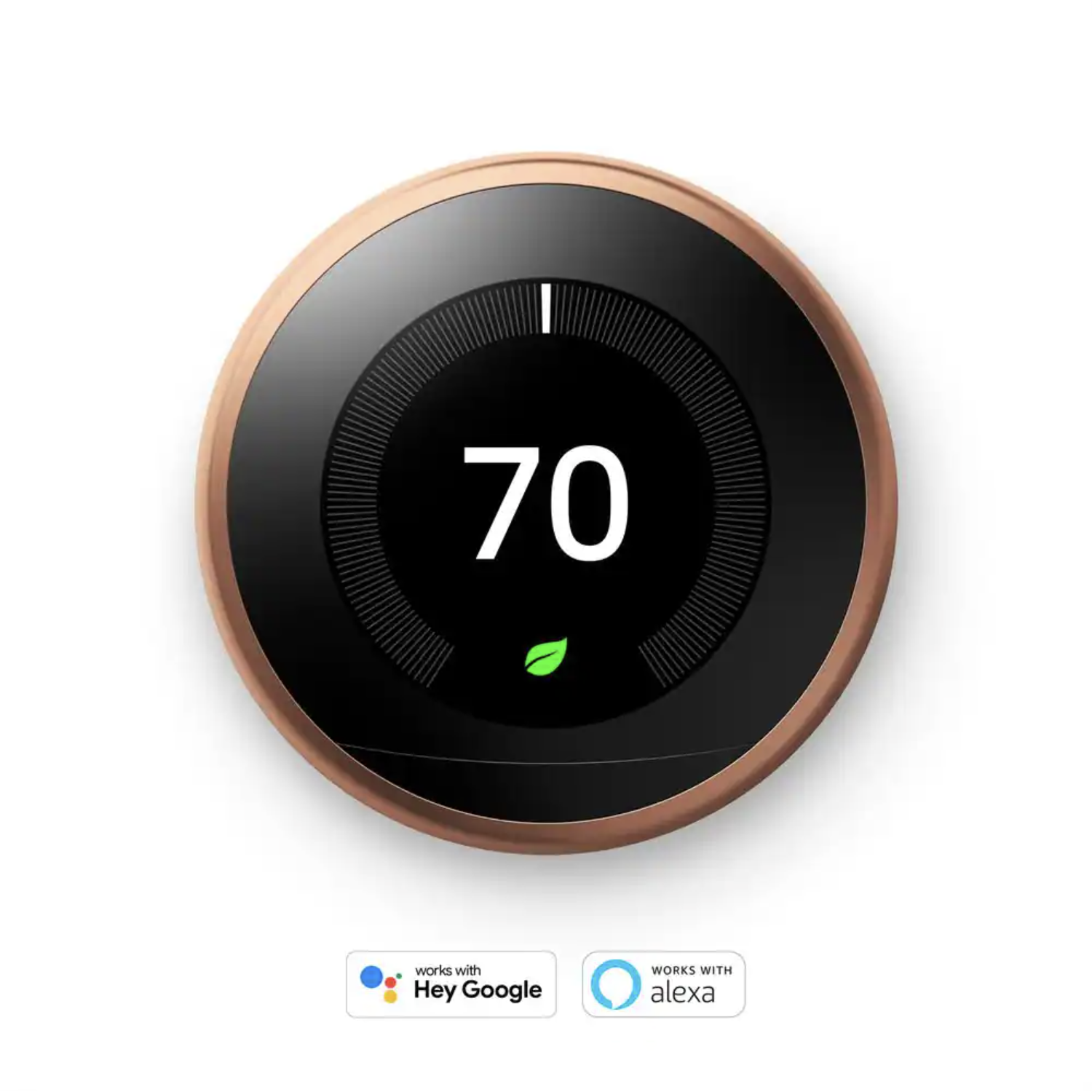 Google Nest Learning Thermostat - Smart Wi-Fi Thermostat - Copper
