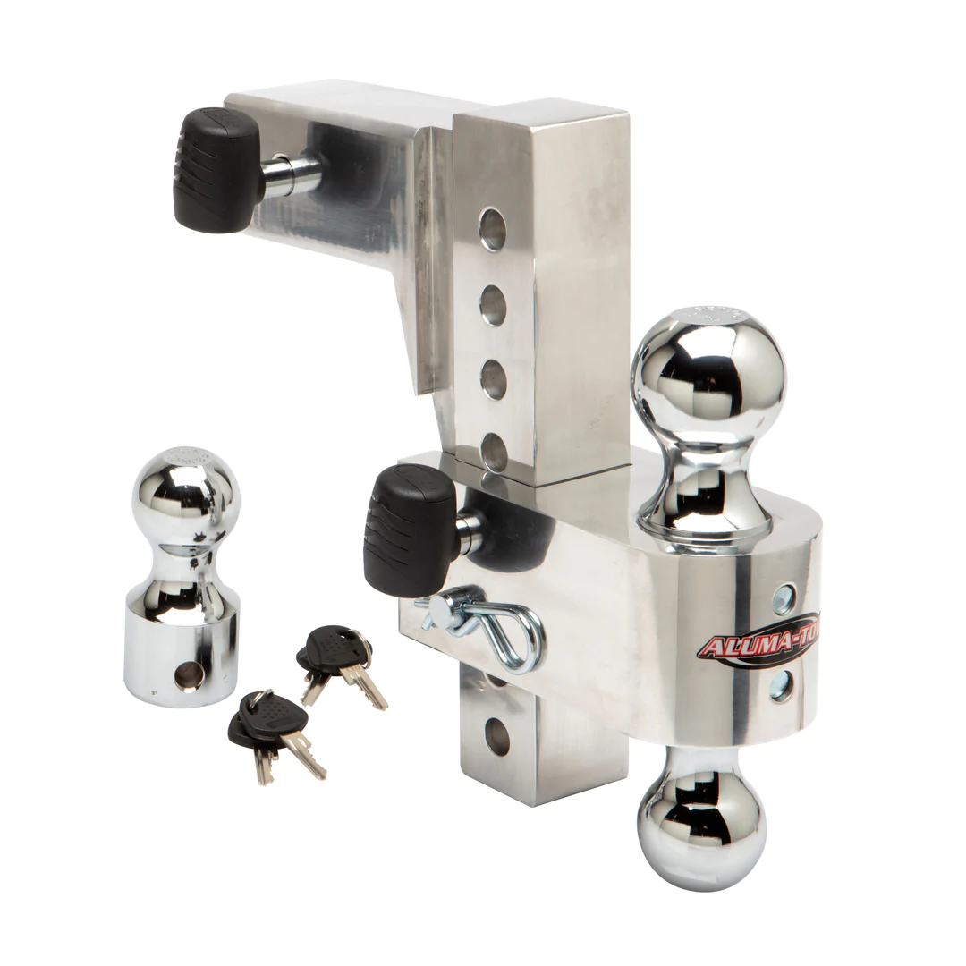 Uriah Products Adjustable Aluminum Hitch Mount HD 8″ Drop for 2.5″ Receiver