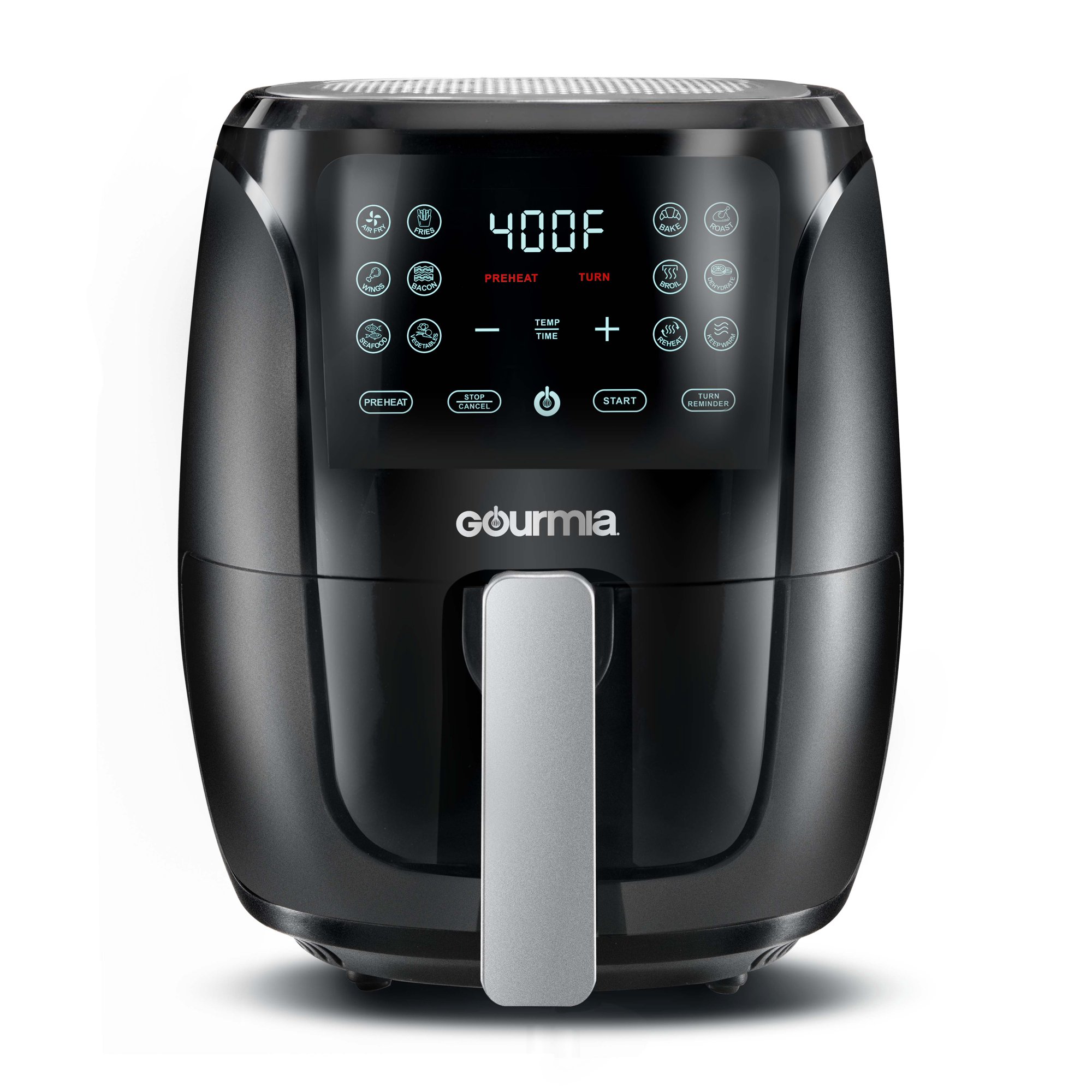 Gourmia 4 Qt Digital Air Fryer with Guided Cooking. Black (GAF486)