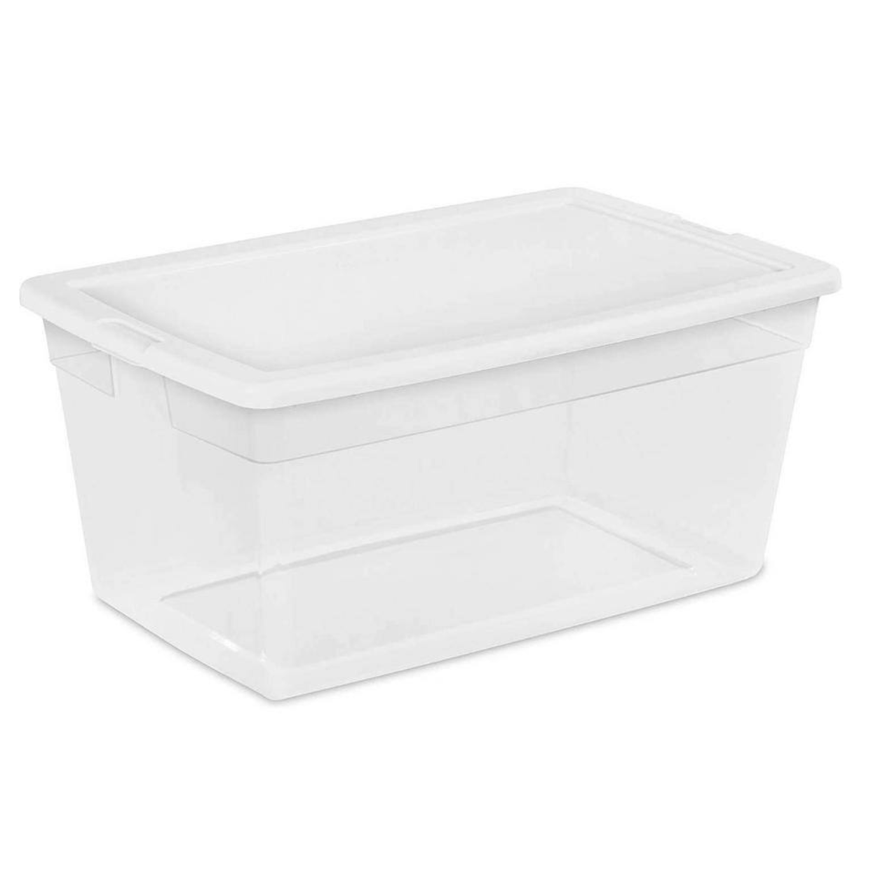 Sterilite 90-Quart Storage Box with Clear Base and White Lid (8 Pack)