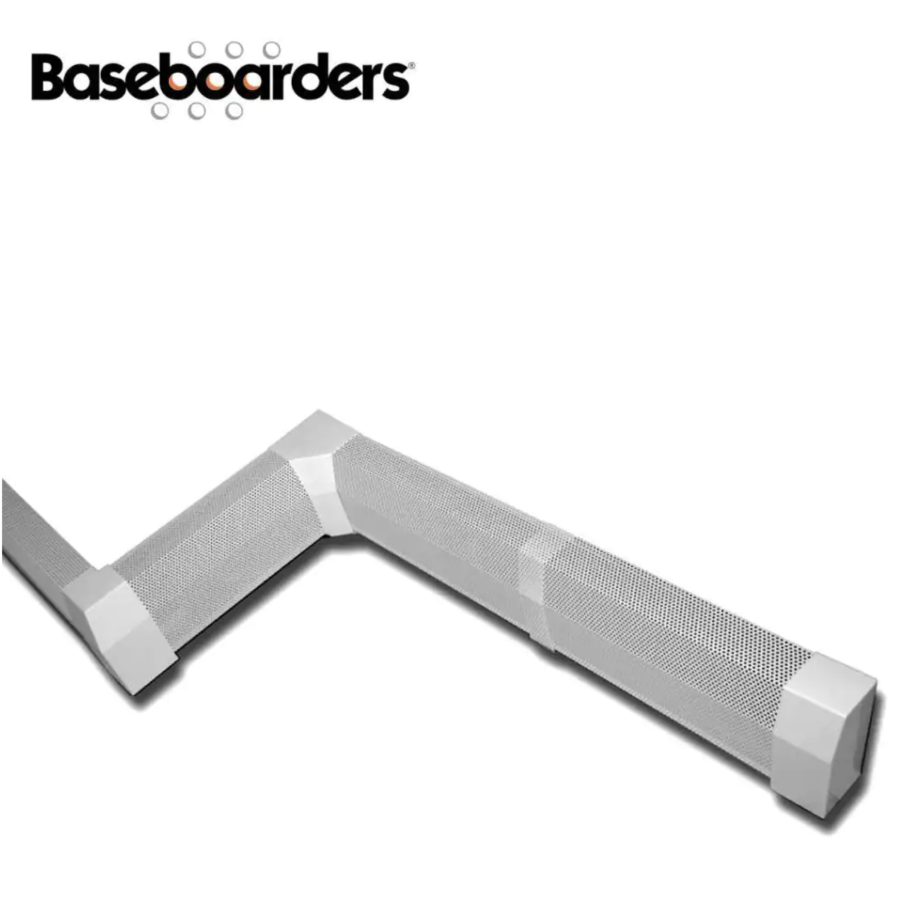 Baseboarders Premium Series 7 ft. Galvanized Steel Easy Slip-On Baseboard Heater Cover in White