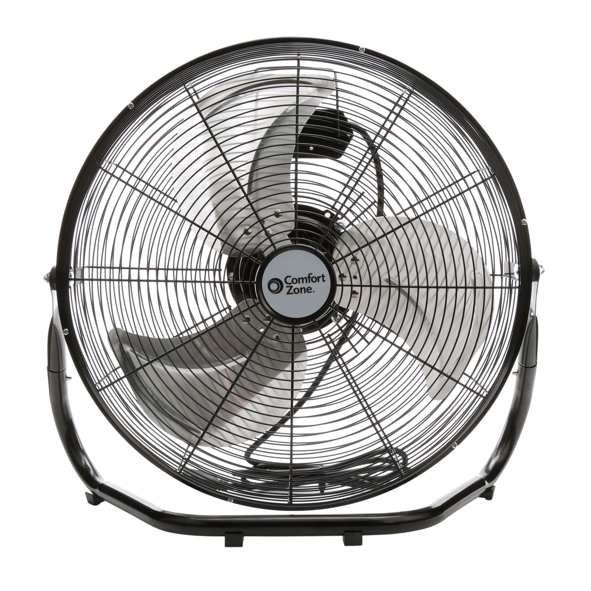 Comfort Zone 18″ 3-Speed High Velocity Cradle Floor Fan. Black