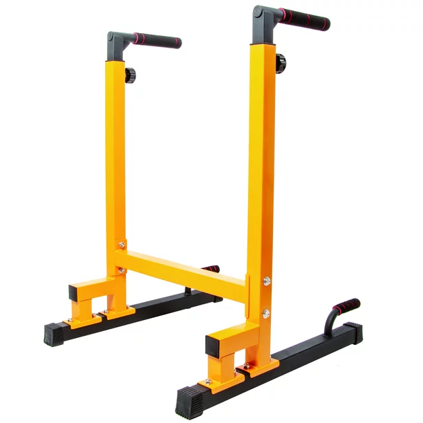 BalanceFrom Multi-Function Dip Stand Dip Station Dip Bar. 500-Pound Capacity. Yellow