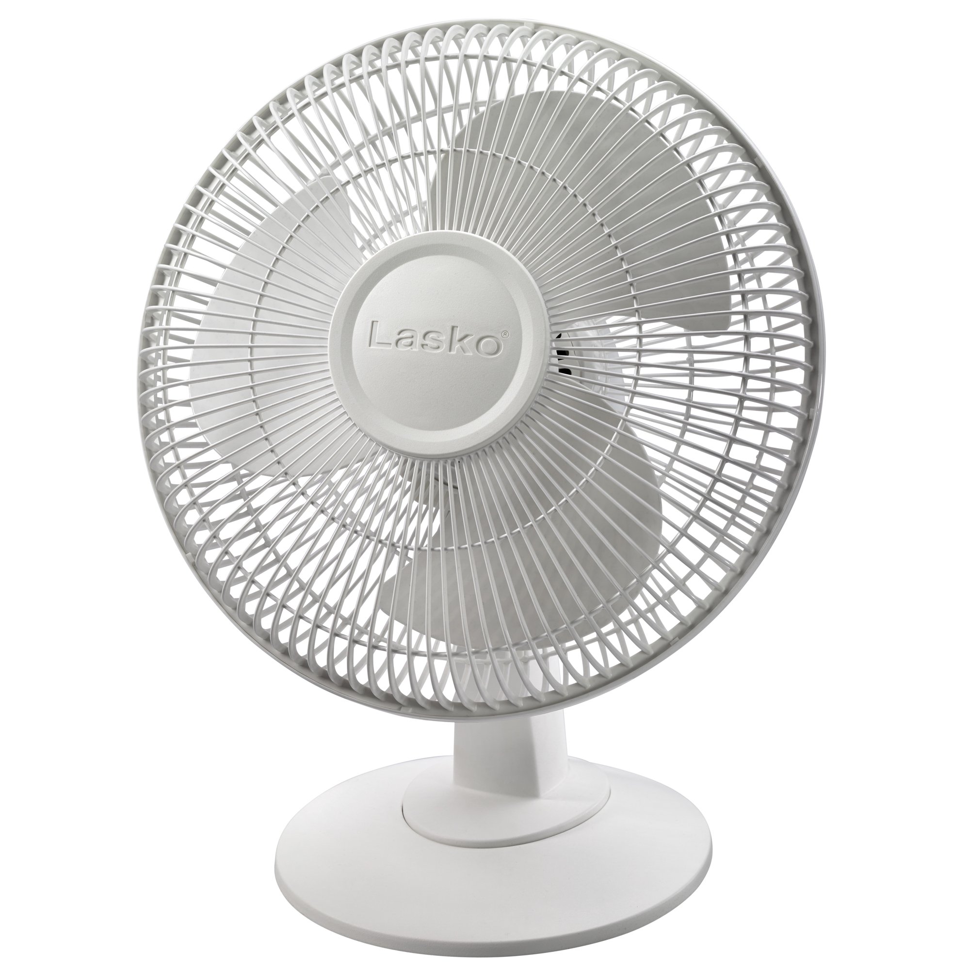 Lasko 12″ 3-Speed Oscillating Table Fan with Tilt-Back. 2012. White
