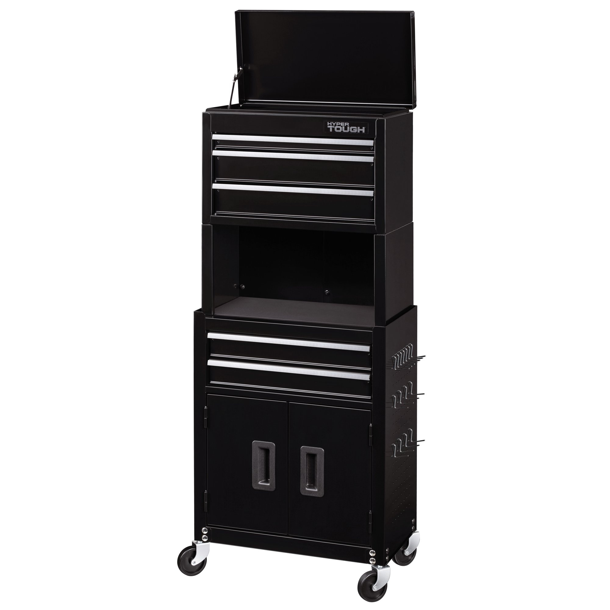 Hyper Tough 20-In 5-Drawer Rolling Tool Chest & Cabinet Combo with Riser. W20CMB5R