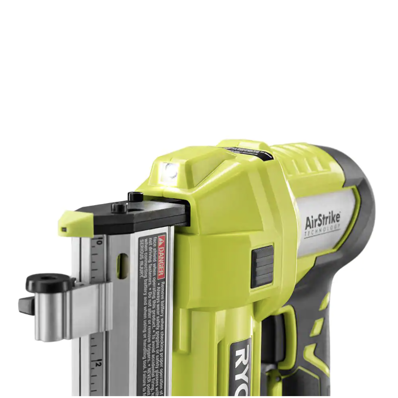 Ryobi ONE+ 18V Cordless AirStrike 23-Gauge 1-3/8 in. Headless Pin Nailer with 2.0 Ah Compact Battery (P318-PBP006)