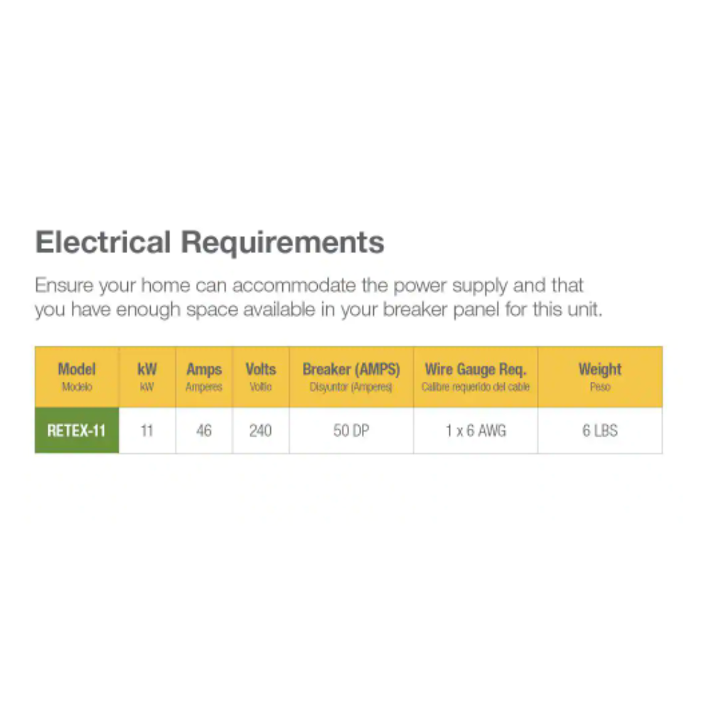 Rheem Performance 11 kW Self-Modulating 2.15 GPM Tankless Electric Water Heater