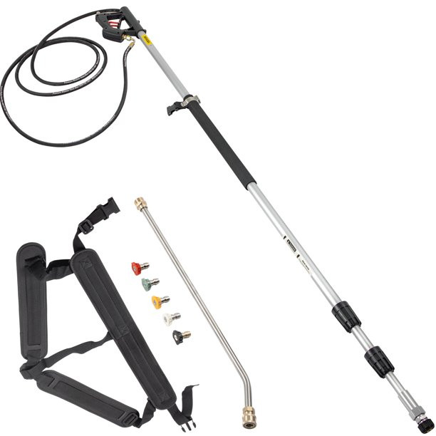 Vevor Telescoping Pressure Washer Wand. 18ft 4000psi Gutter Cleaning Tool. with Extension Wand