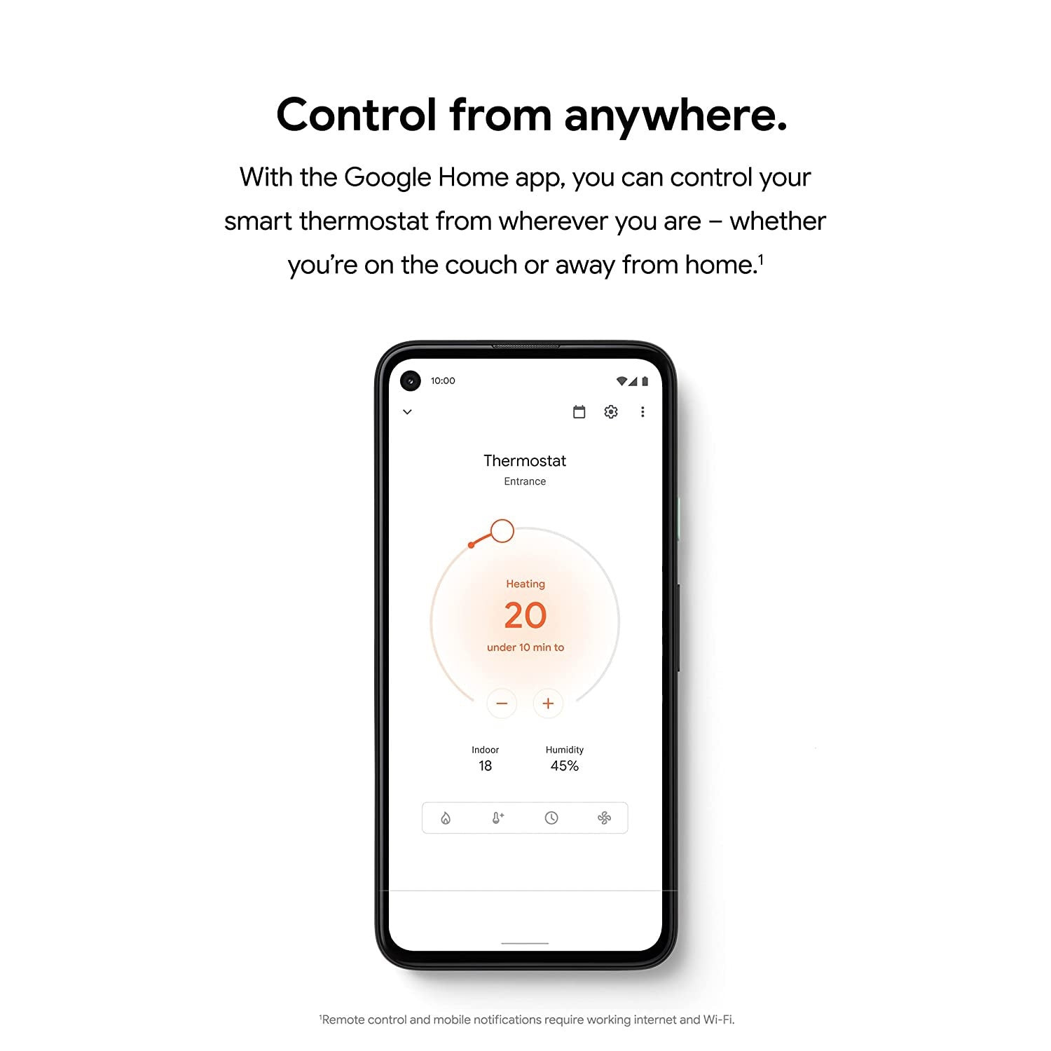Google Nest Thermostat. Smart Programmable Wifi Thermostat. Charcoal