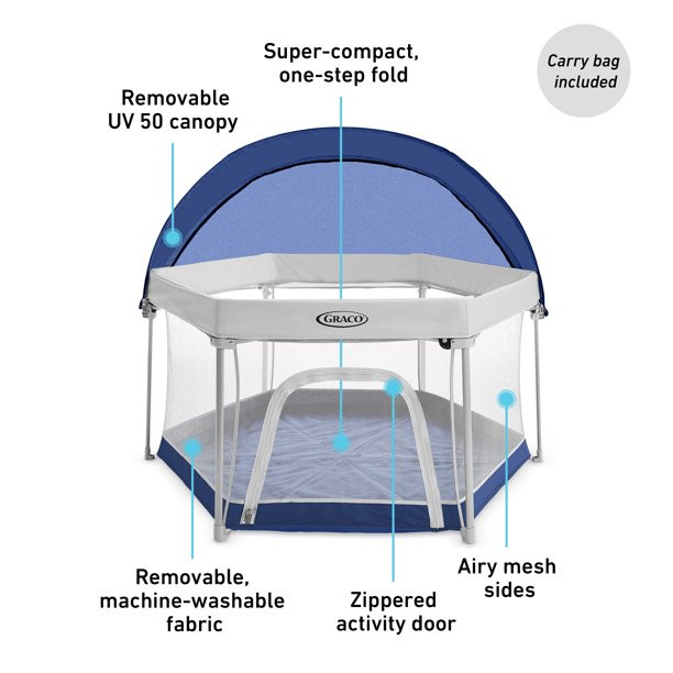 Graco Pack ‘n Play LiteTraveler LX Playard. Outdoor and Indoor Use. Canyon