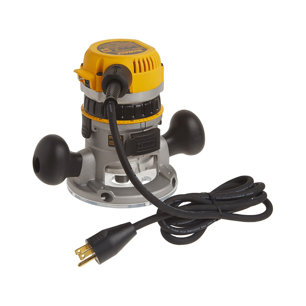 Dewalt Router. Fixed/Plunge Base Kit. Variable Speed. Soft Start. 2-1/4-HP (DW618PKB)