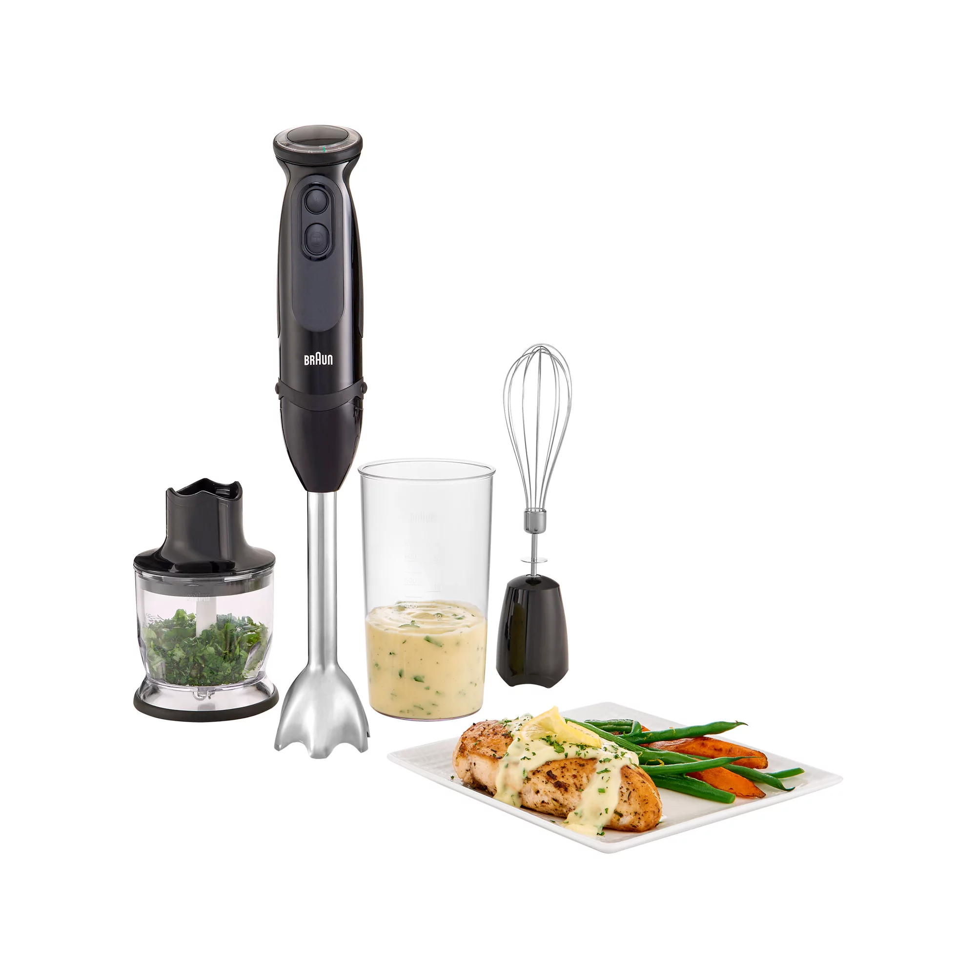 Braun Multi Quick 5 Varo Hand Blender with 21 Speeds. Whisk. and 1.5-Cup Chopper