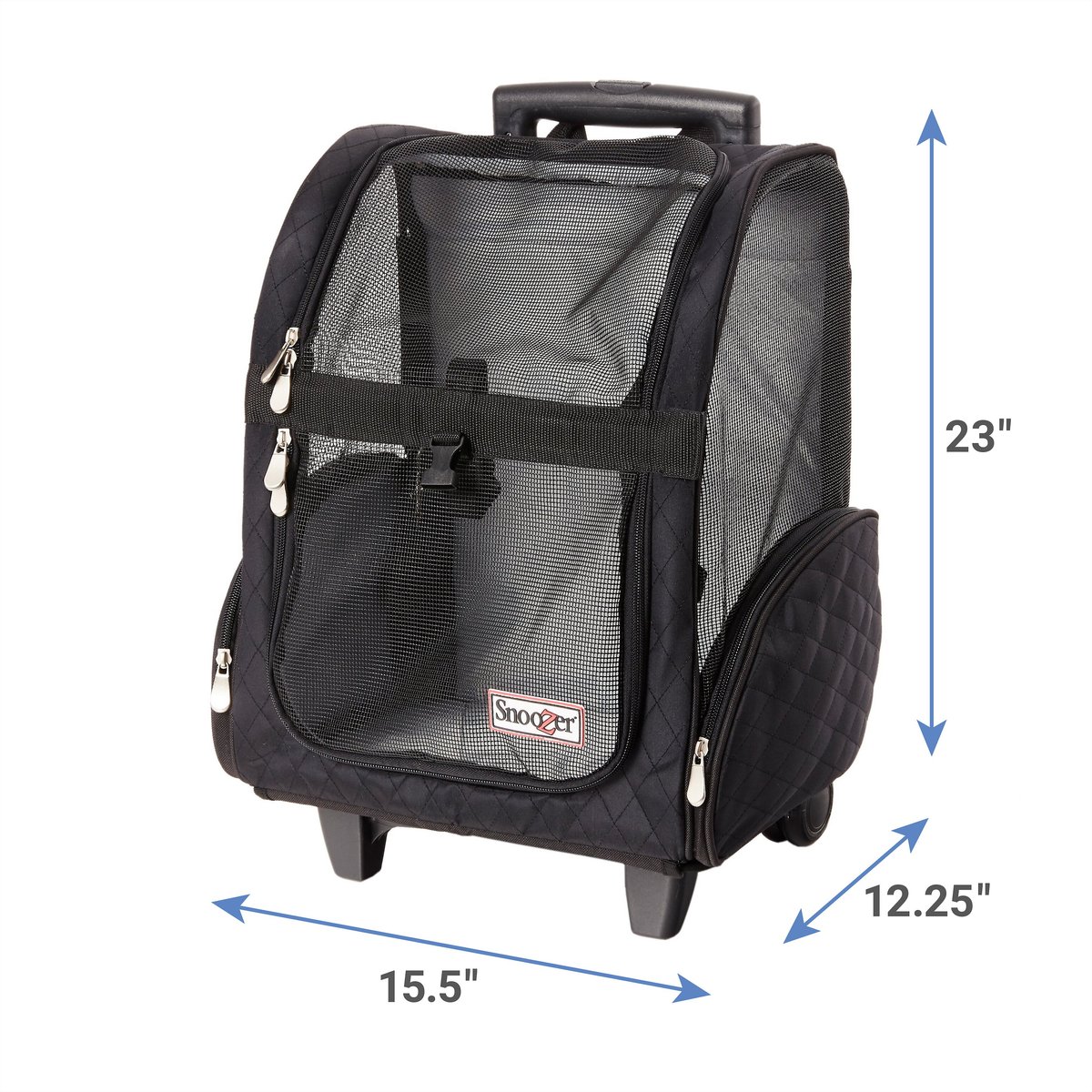 Snoozer Pet Products Black Roll Around 4-in-1 Travel Dog & Cat Carrier Backpack. Large