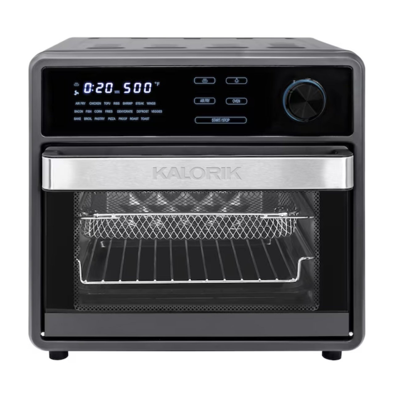 Kalorik Maxx 9-Slice Black Toaster Oven with Rotisserie (1600-Watt)