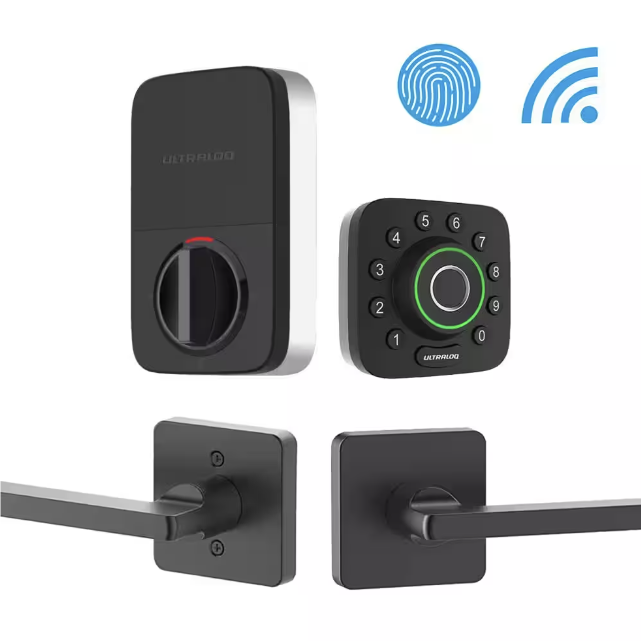 Ultraloq U-Bolt Pro with Wi-Fi Bridge Deadbolt Smart Lock with Passage Handle