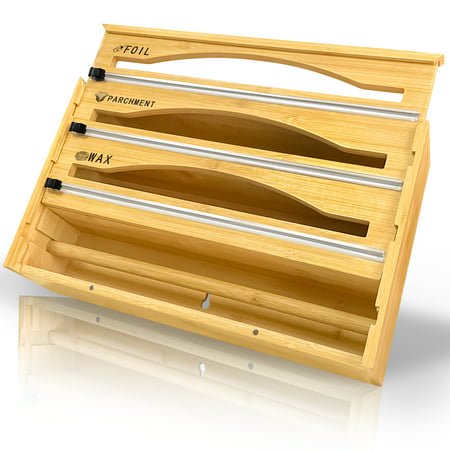 Riousery Kitchen Drawer Organizer Plastic Wrap & Foil & Wax Paper