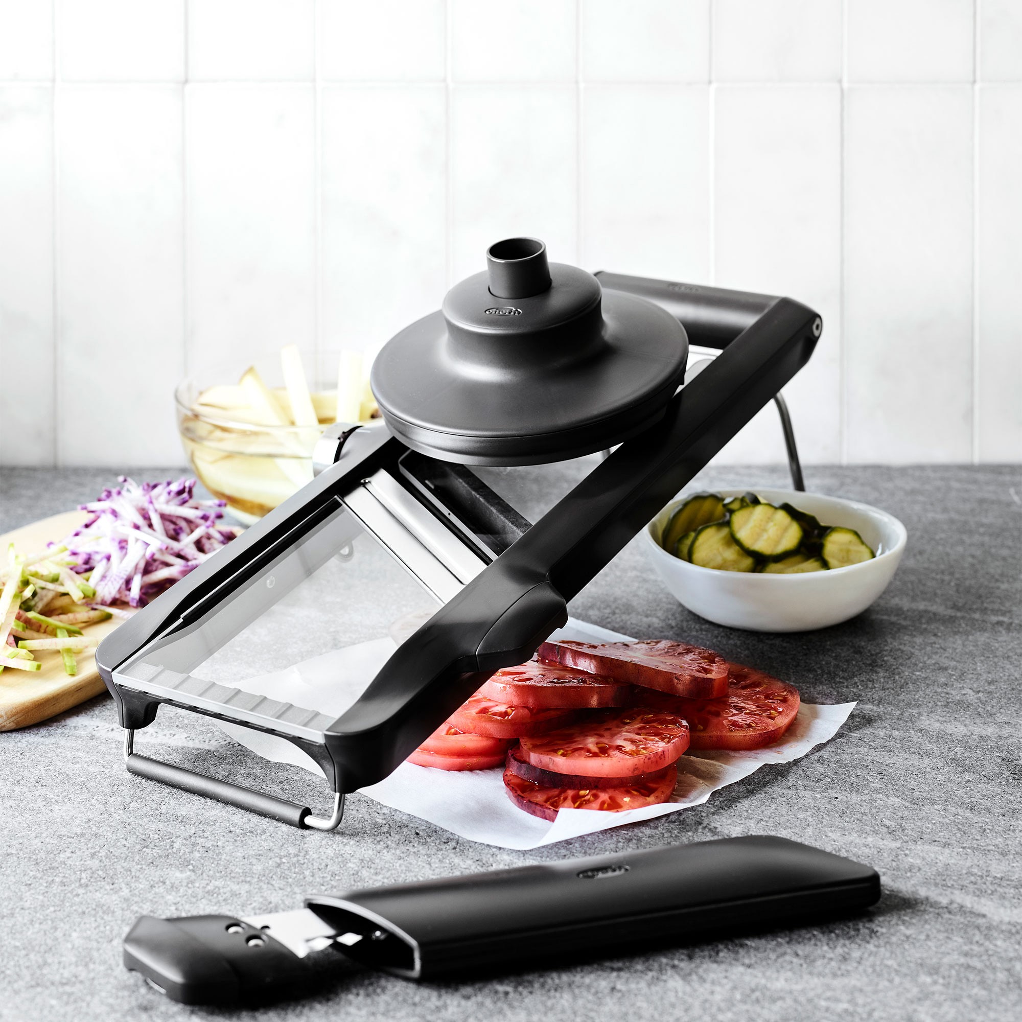 Chef-n Glass Mandoline. Black