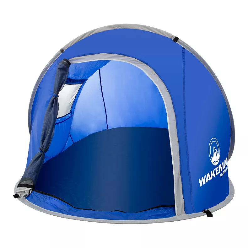 Wakeman Outdoors 2-Person. Sunchaser Pop-up Tent. Blue