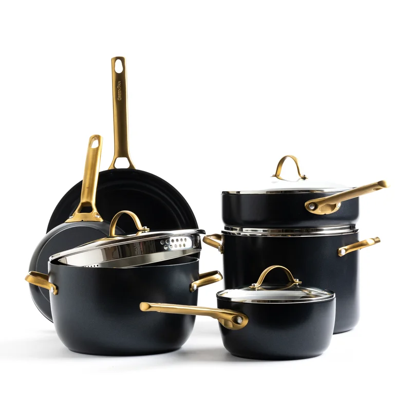 GreenPan Reserve Hard Anodized Healthy Ceramic Nonstick 10 Piece Cookware Set