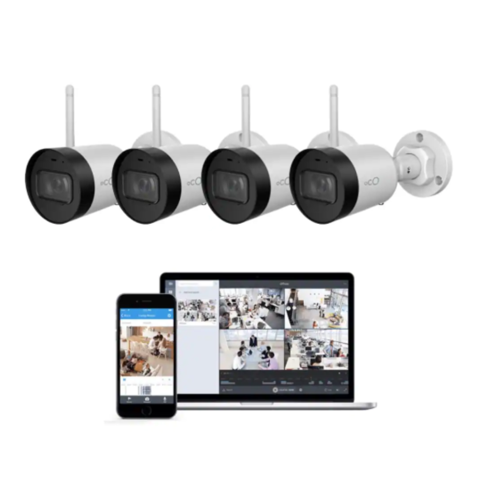 Oco Pro Bullet Outdoor/Indoor 1080p Cloud Surveillance and Security Camera with Remote Viewing (4-Pack)