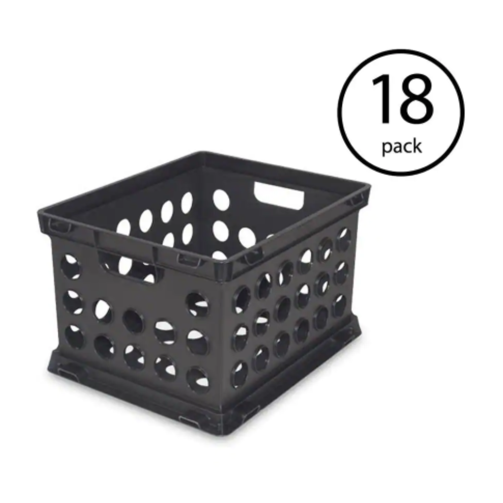 Sterilite Plastic Heavy Duty File Crate Stacking Storage Container (18-Pack)