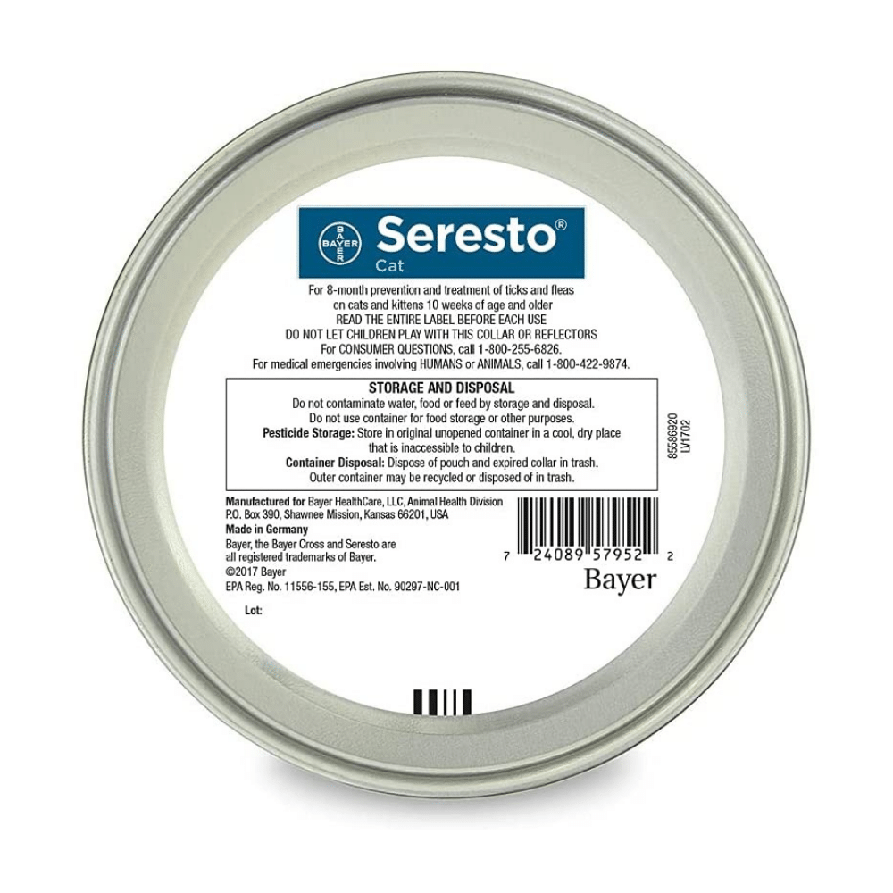Seresto Flea and Tick Collar for Cats. 8-month Flea and Tick Collar for Cats