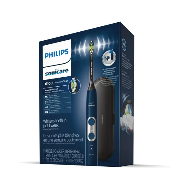 Philips Sonicare ProtectiveClean 6100 Whitening Rechargeable Electric Toothbrush. Navy Blue. HX6871/49