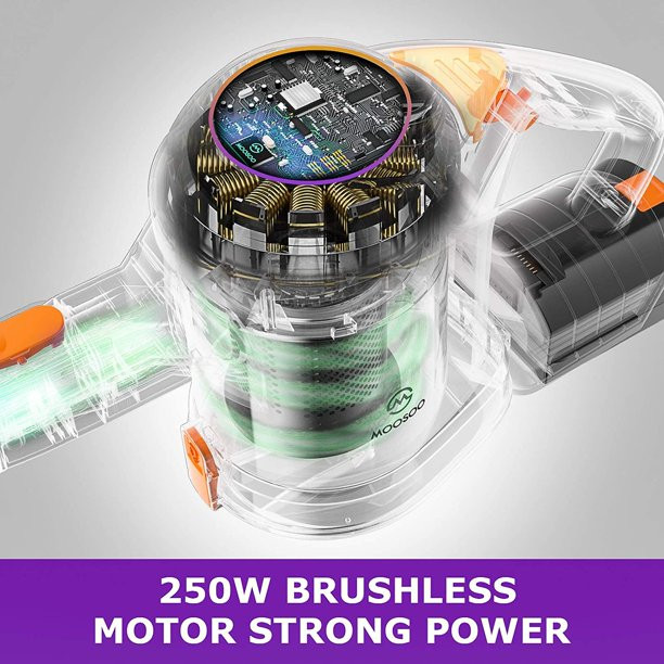 Moosoo X8 Cordless Vacuum Lightweight 4-in-1 Stick Vacuum Cleaner 24KPa Powerful Suction