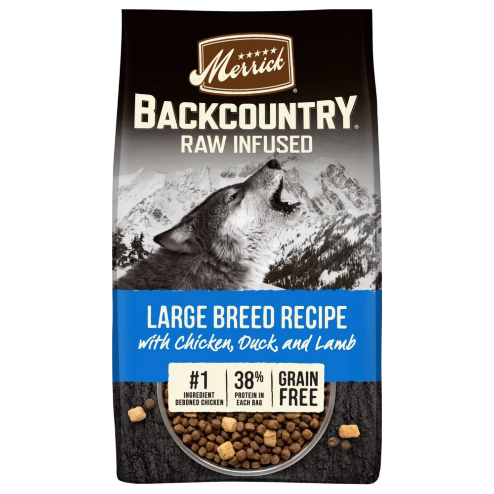 Merrick Backcountry Raw Infused Grain Free Large Breed. 20-lb bag